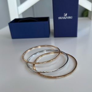 Swarovski Gold and Silver Bracelets Set